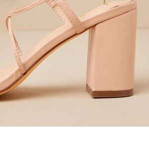 Lulus | Shoes | Lulus Nude Strappy Block Heels | Poshmark